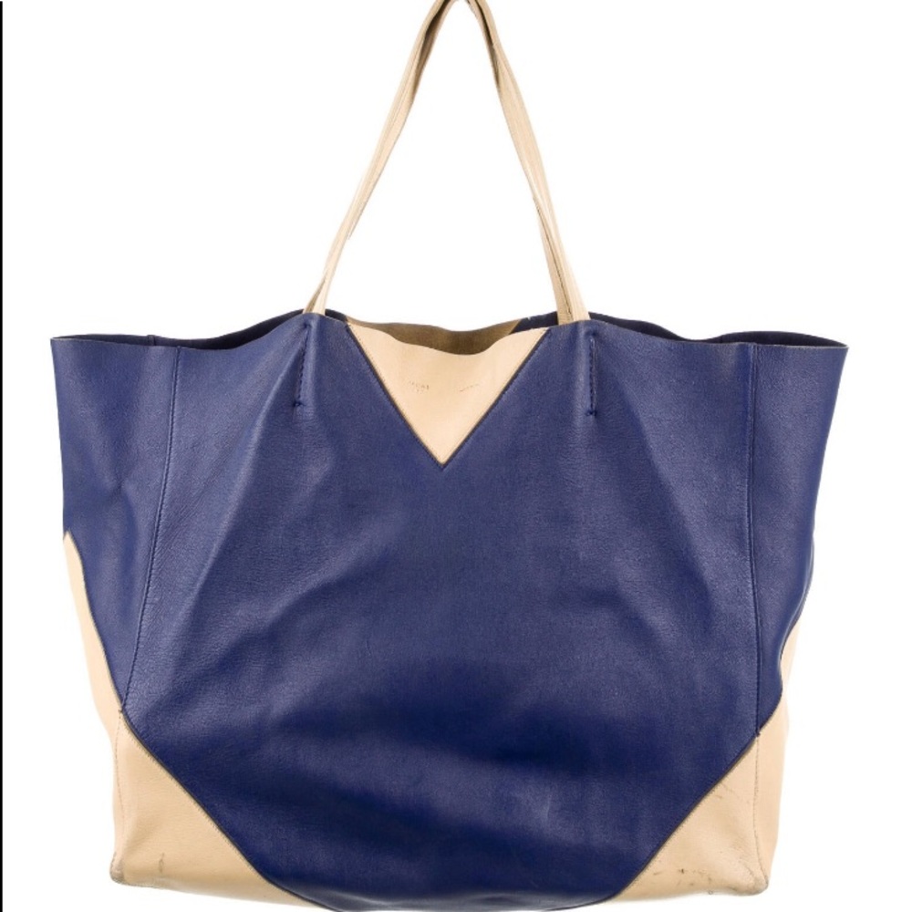Celine Indigo Horizontal Cabas Tote